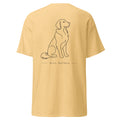 Yellow Stay Golden Retriever back-print T-shirt