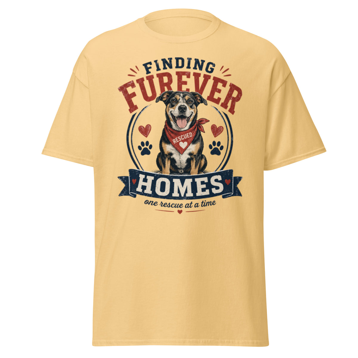 Yellow Haze VOWHOUND Canine Club graphic T-shirt front view