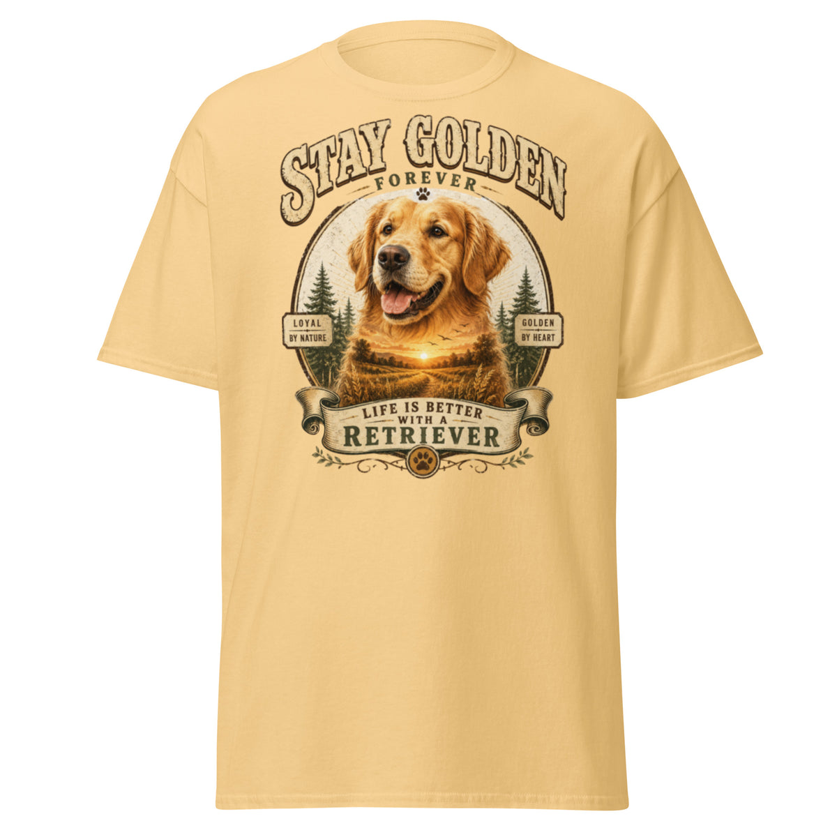 Yellow Haze VOWHOUND Canine Everyday graphic T-shirt front view