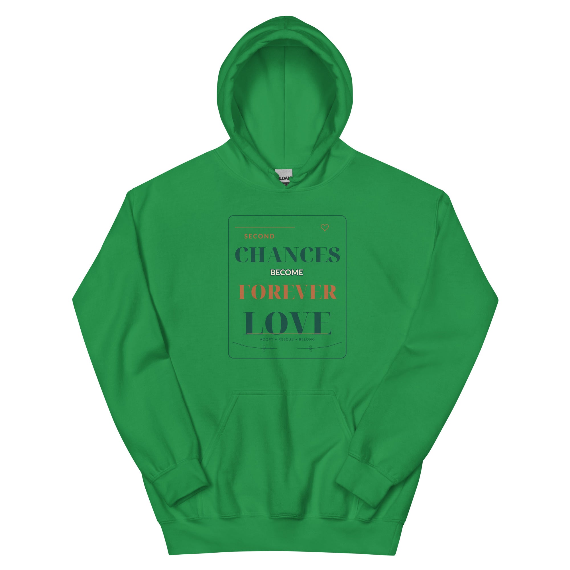 Irish green VOWHOUND Canine Culture Classic Hoodie front view