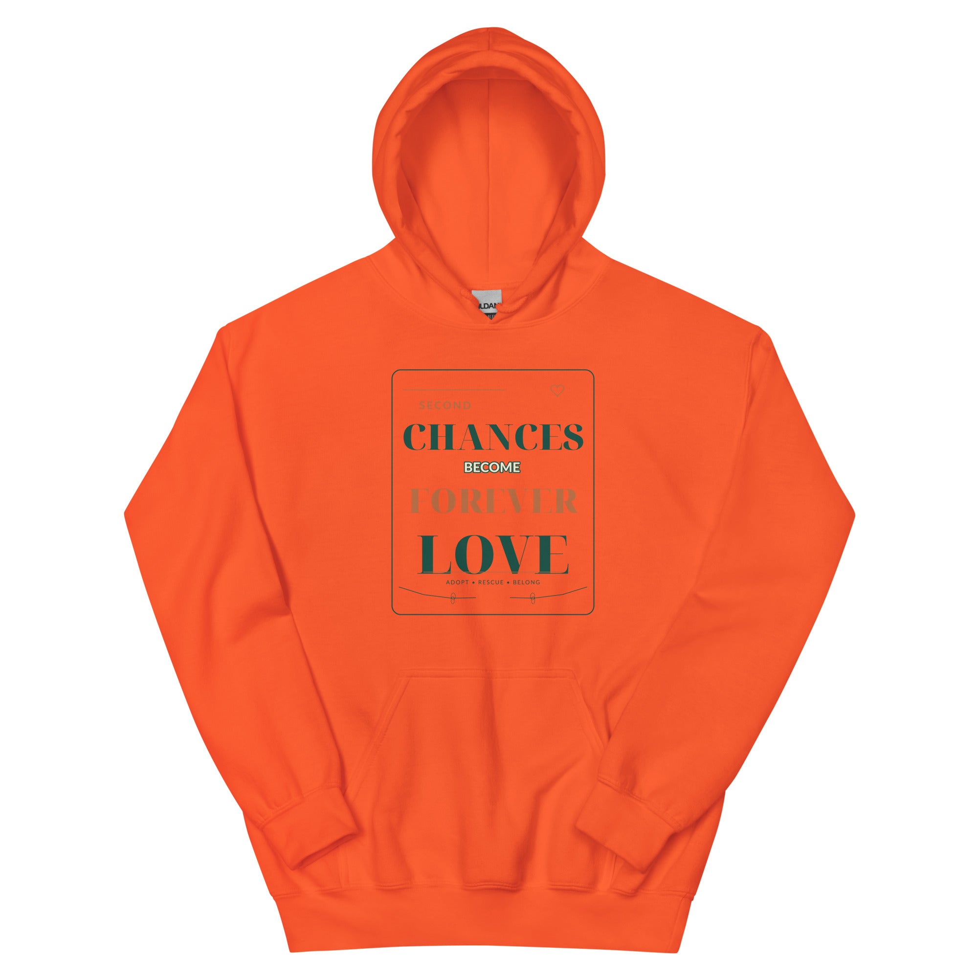 Orange VOWHOUND Canine Culture Classic Hoodie front view